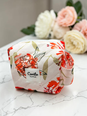 White with Red Floral