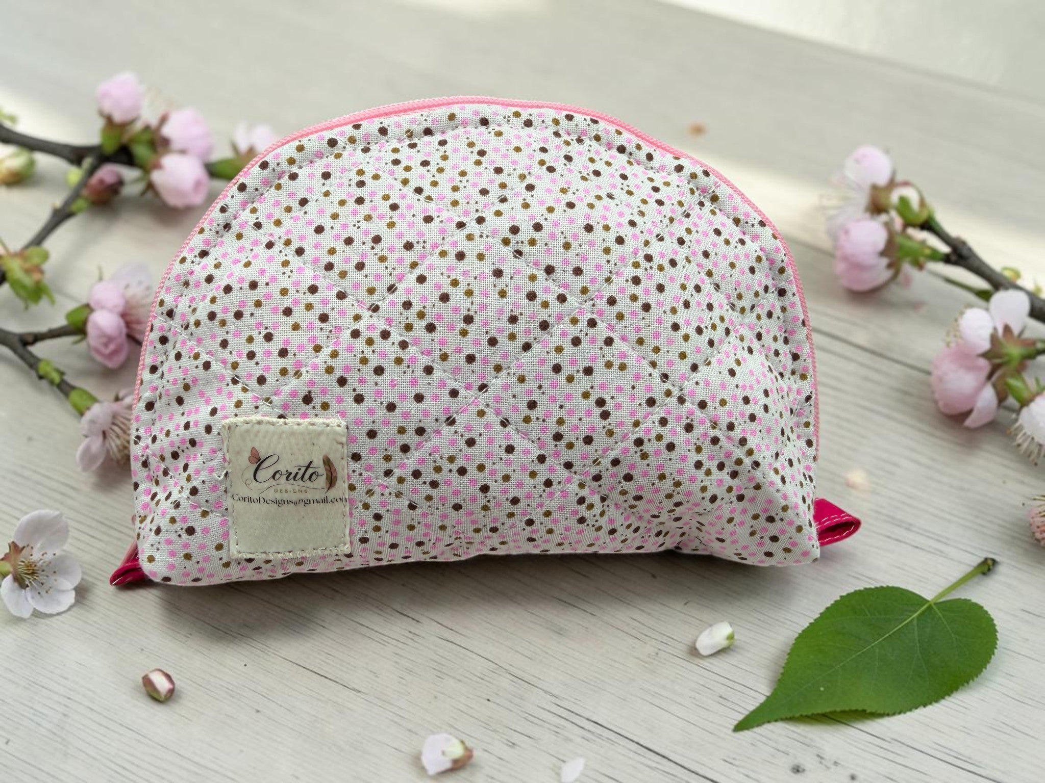 Taco Style Quilted Cosmetic Bag