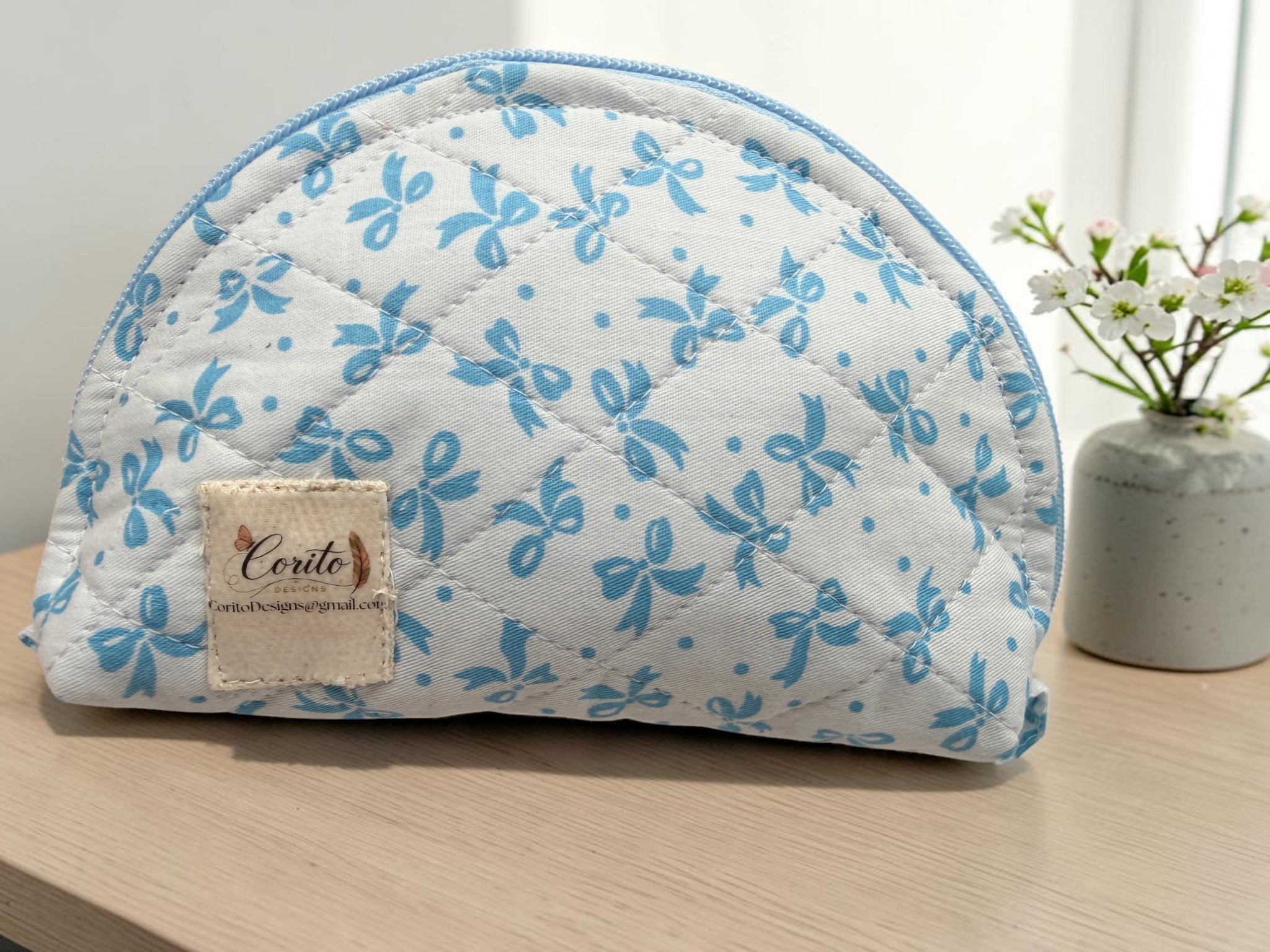 Taco Style Quilted Cosmetic Bag