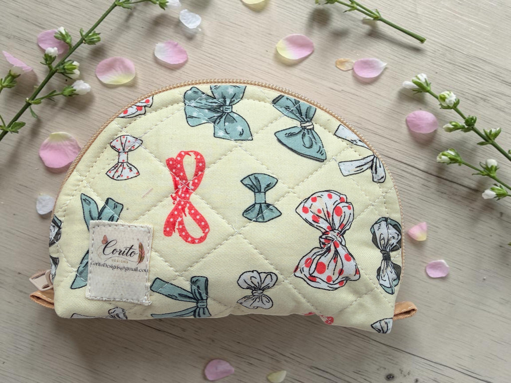 Taco Style Quilted Cosmetic Bag