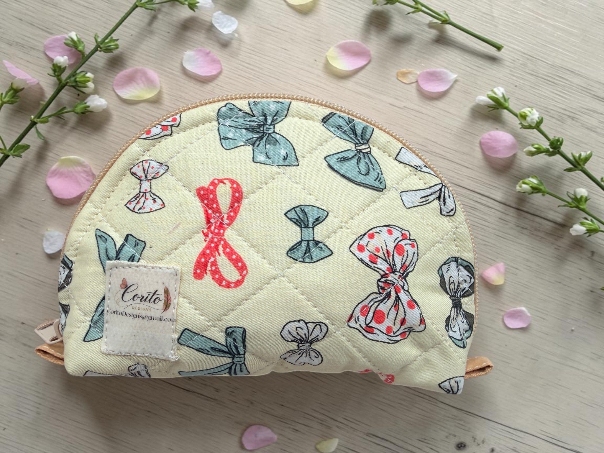 Taco Style Quilted Cosmetic Bag