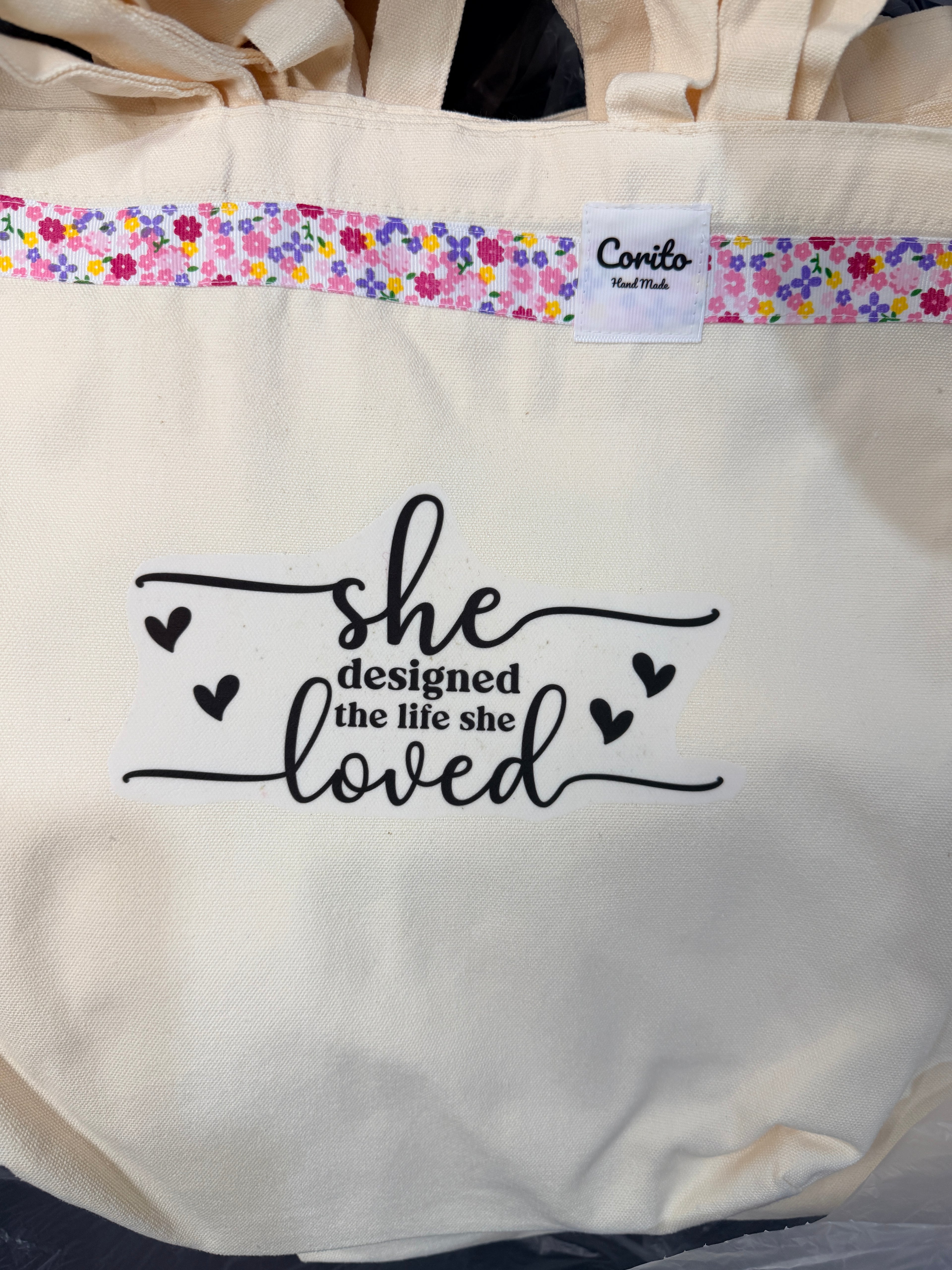 Inspirational Quote Canvas Tote Bag