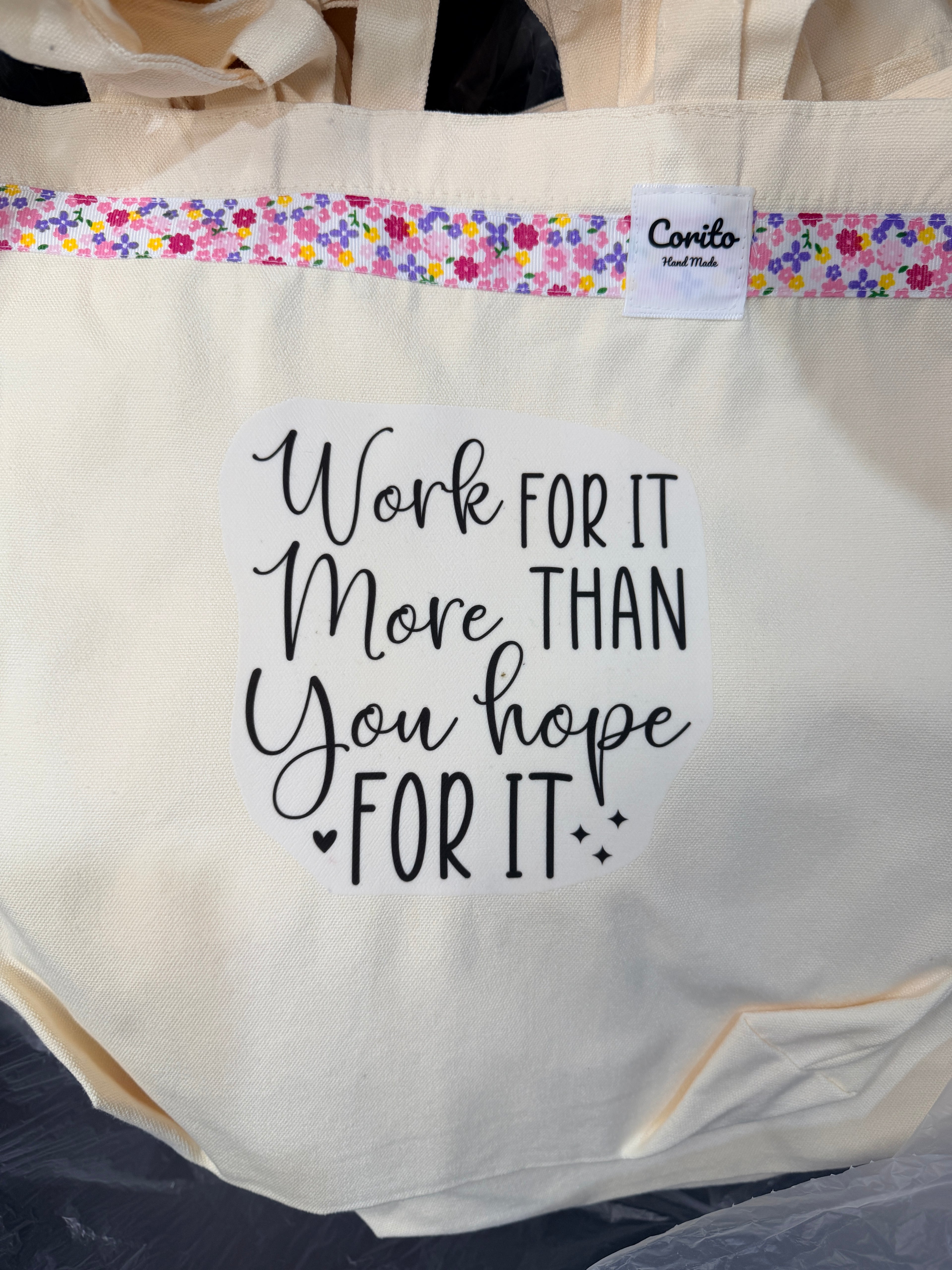 Inspirational Quote Canvas Tote Bag