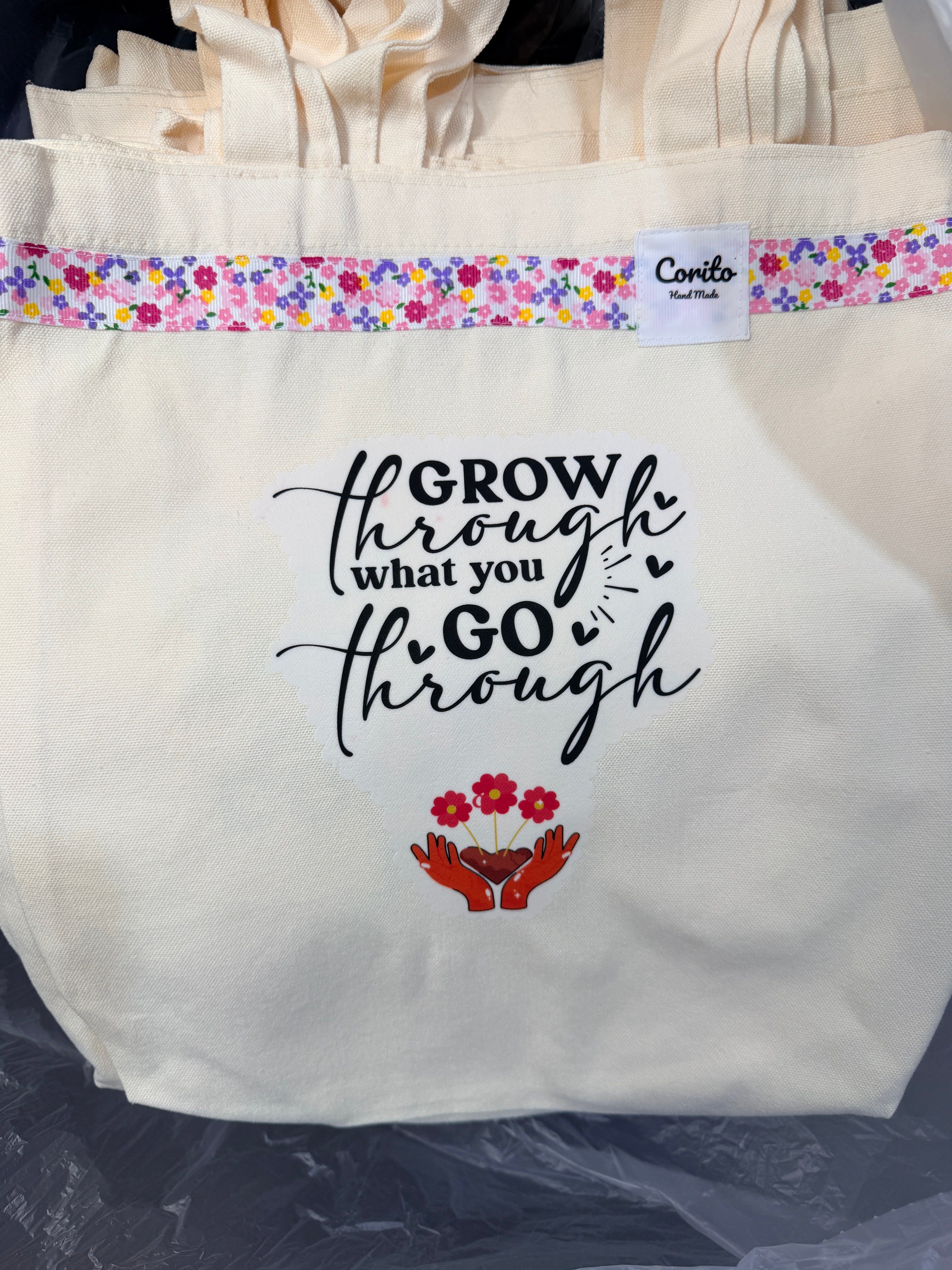 Inspirational Quote Canvas Tote Bag