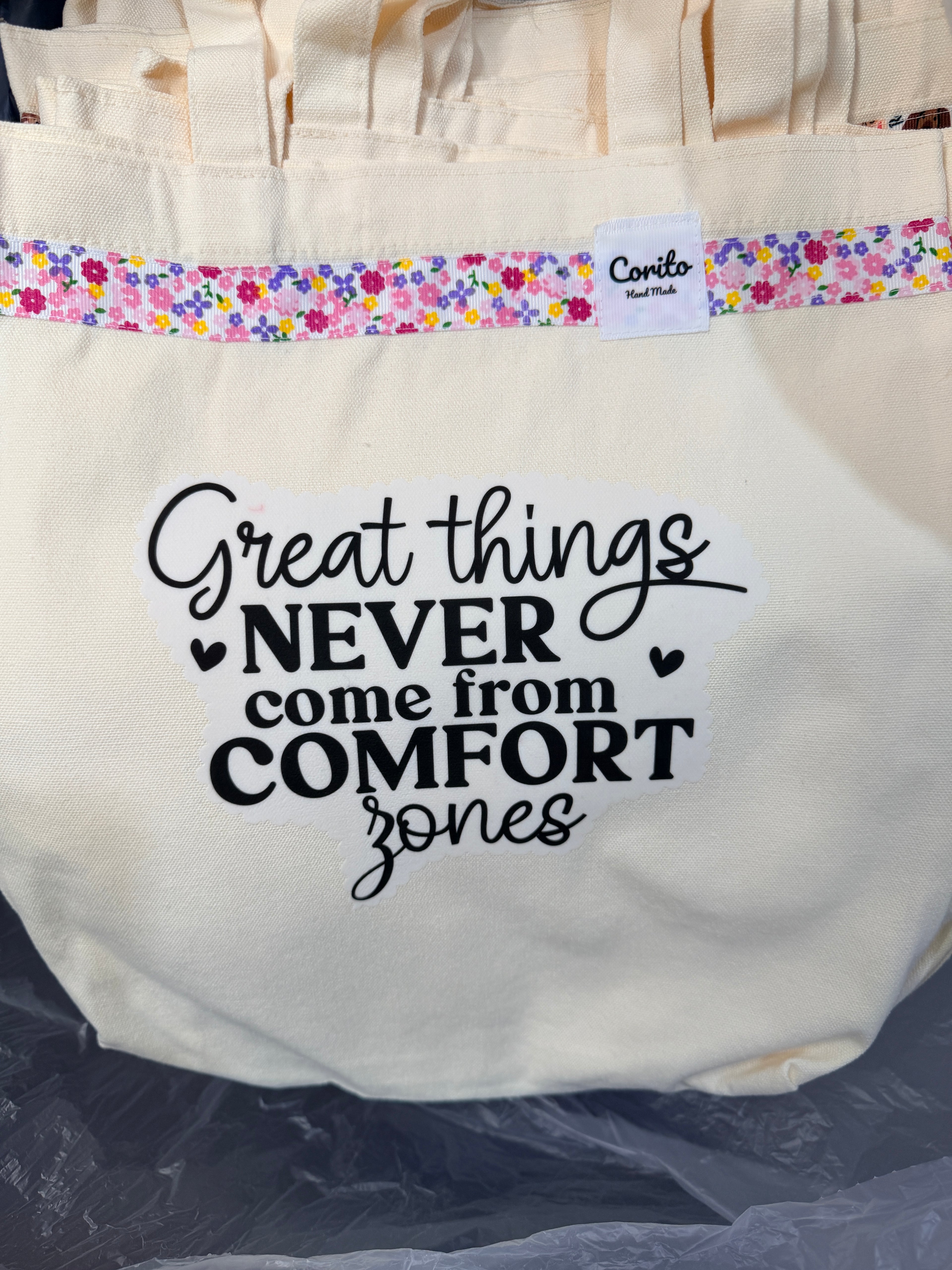 Inspirational Quote Canvas Tote Bag