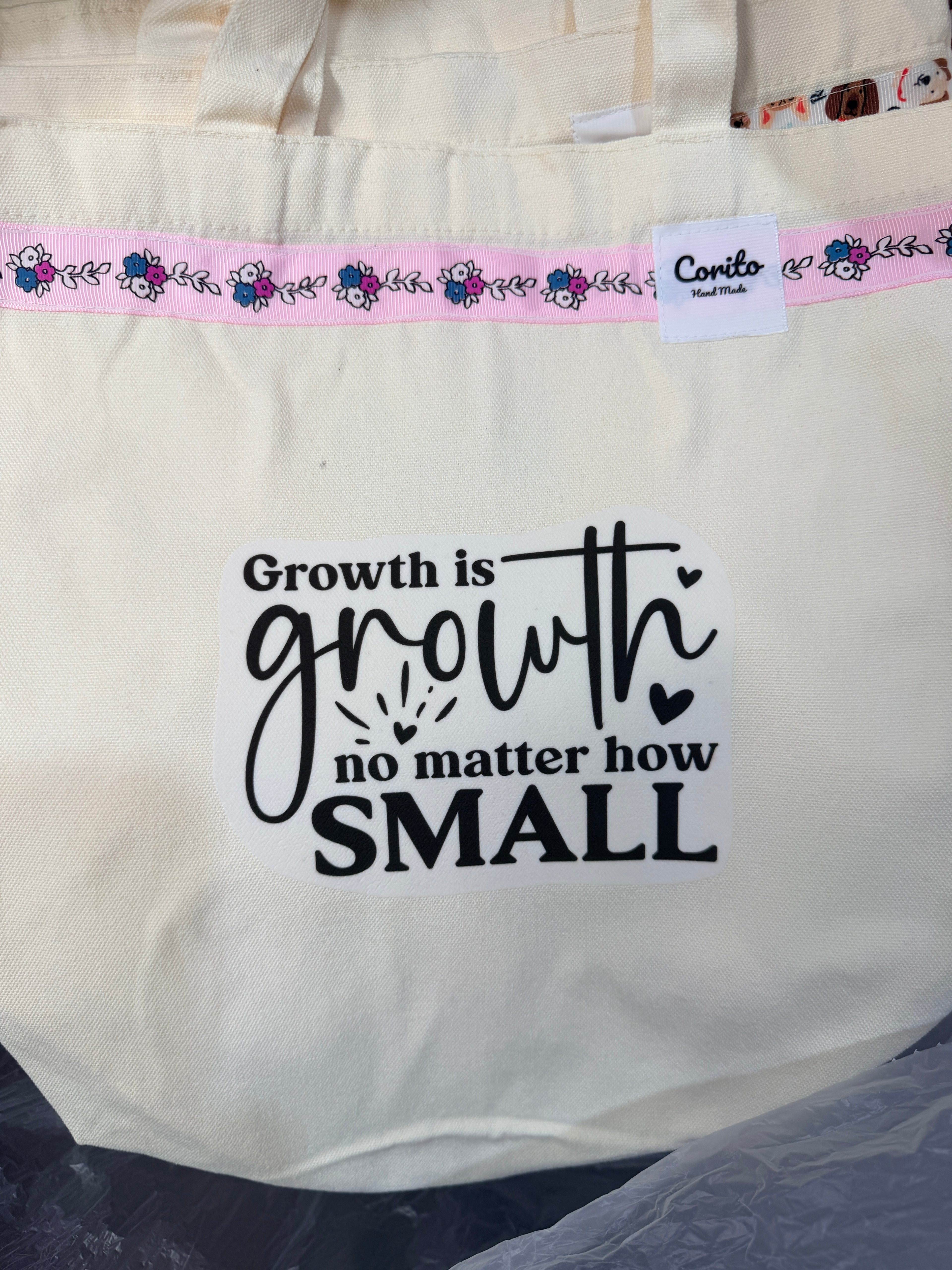 Inspirational Quote Canvas Tote Bag