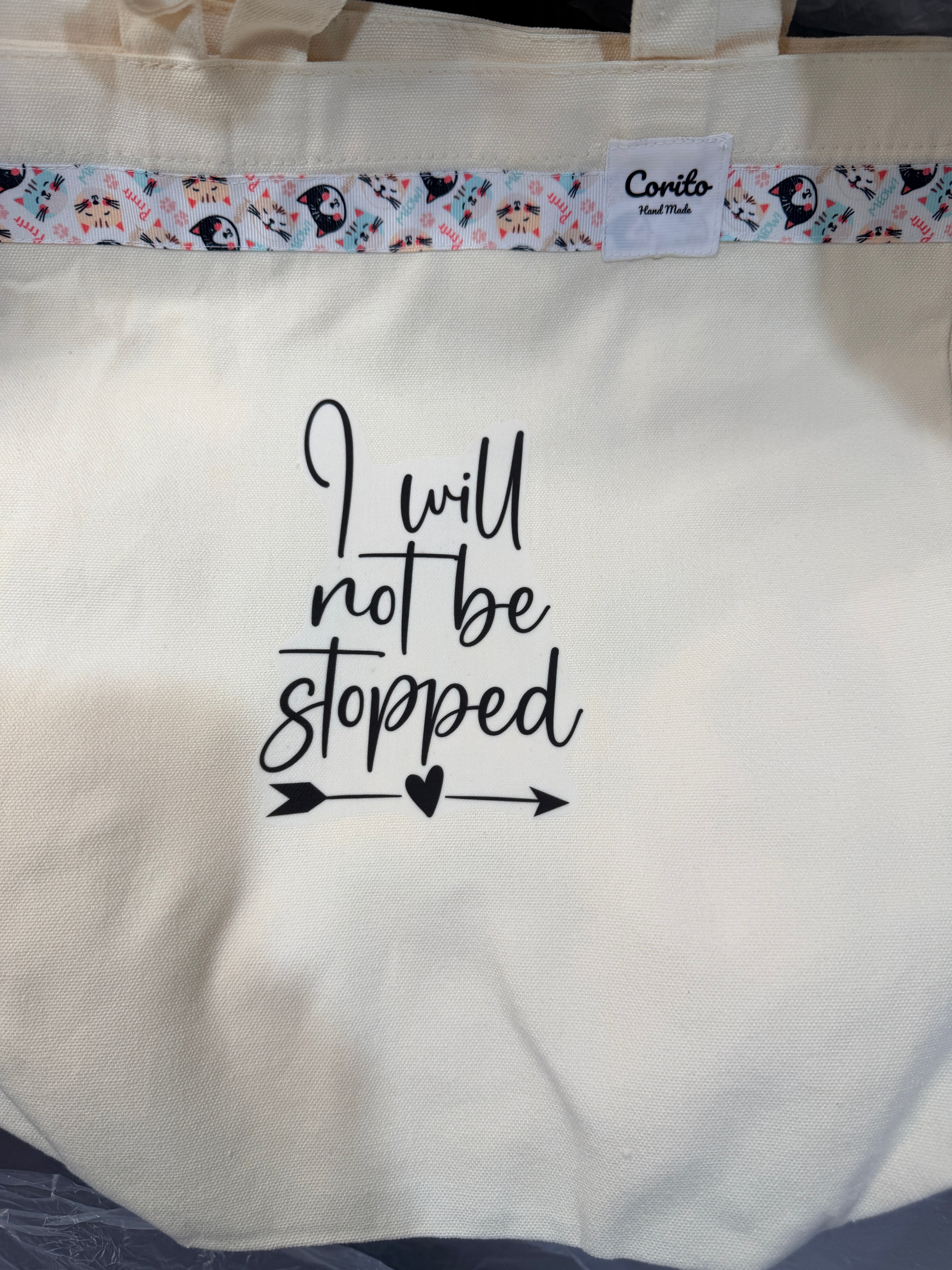 Inspirational Quote Canvas Tote Bag