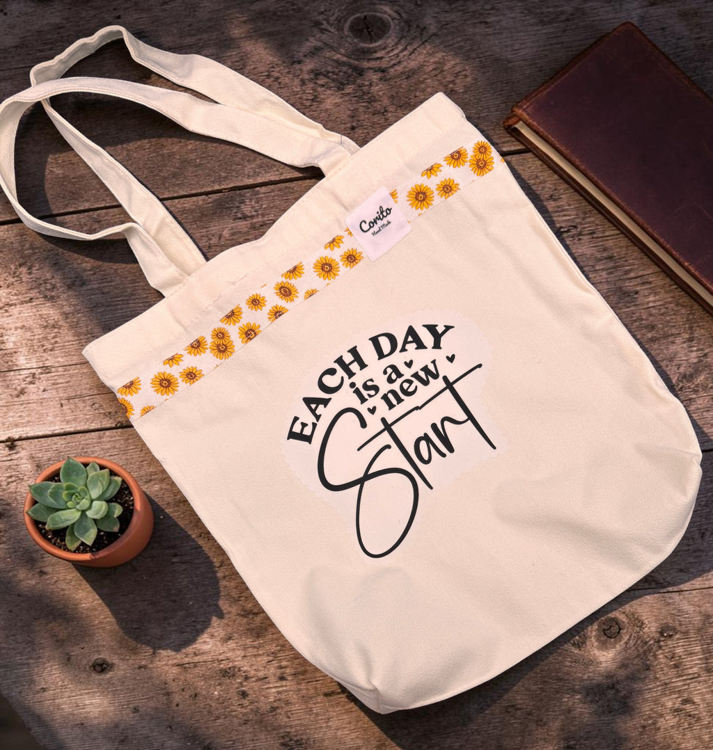 Inspirational Quote Canvas Tote Bag